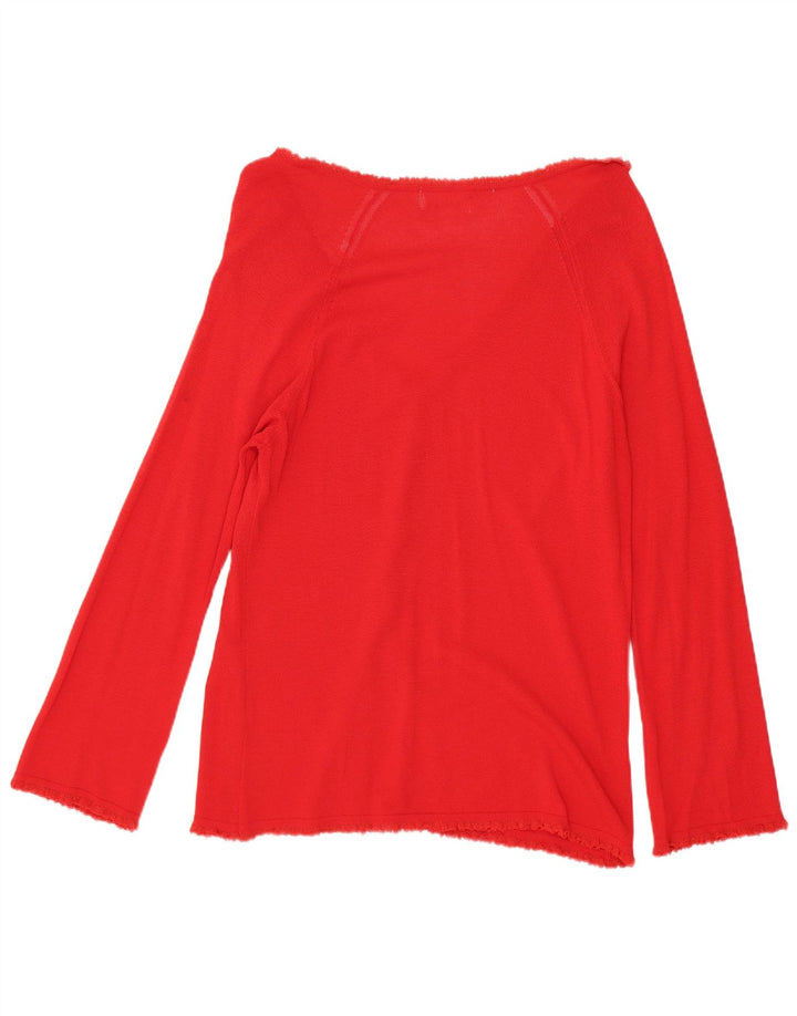Iceberg Womens Cardigan Sweater IT 42 Medium Red Viscose