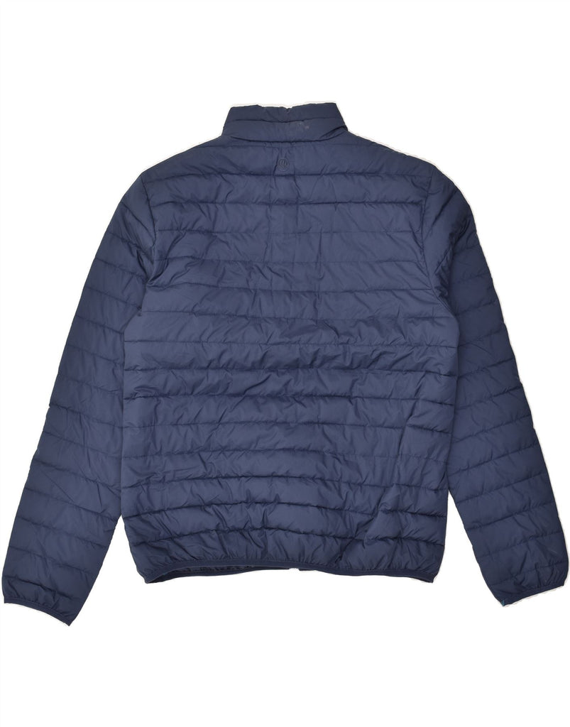 FAT FACE Mens Padded Jacket UK 40 Large Navy Blue Striped Polyester | Vintage Fat Face | Thrift | Second-Hand Fat Face | Used Clothing | Messina Hembry 