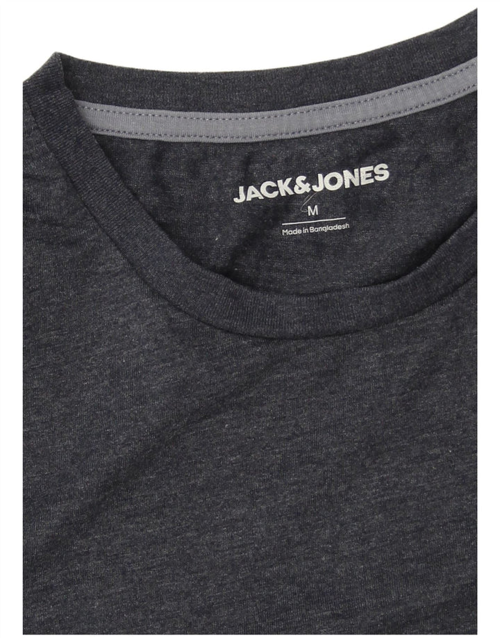 Jack & Jones Mens T-Shirt Top Medium Navy Blue Cotton