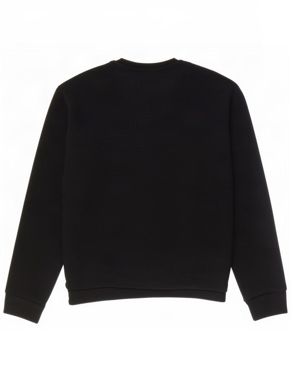 Zara Mens Sweatshirt Jumper Large Black Colourblock Cotton