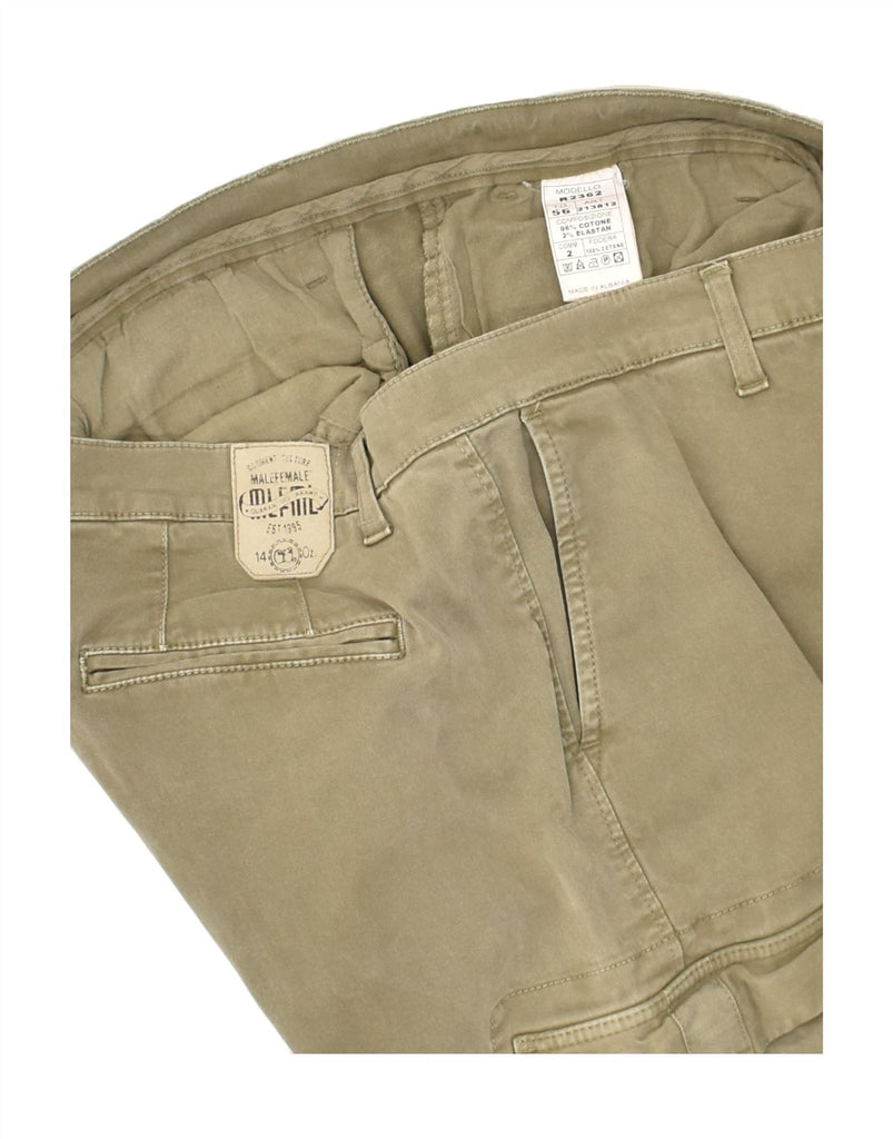 VINTAGE Mens Slim Cargo Trousers IT 56 3XL W38 L32 Khaki Cotton | Vintage Vintage | Thrift | Second-Hand Vintage | Used Clothing | Messina Hembry 