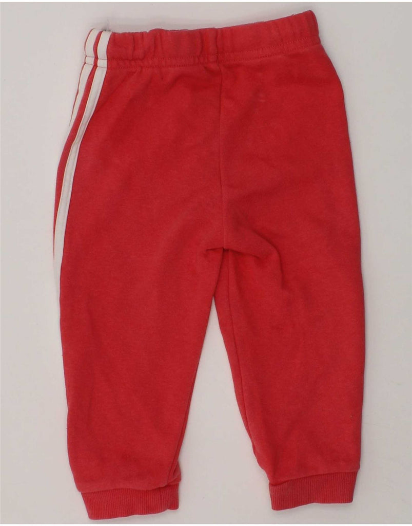 ADIDAS Baby Girls Joggers Tracksuit Trousers 9-12 Months Red Cotton Vintage Adidas and Second-Hand Adidas from Messina Hembry 