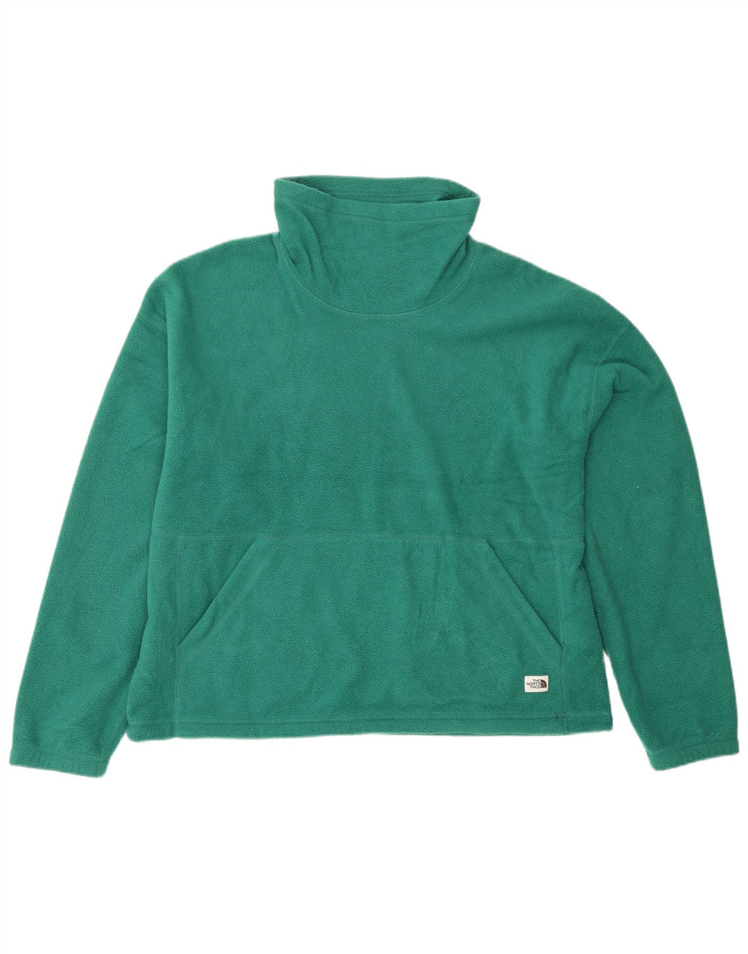 THE NORTH FACE Womens Fleece Jumper UK 14 Medium Green Polyester