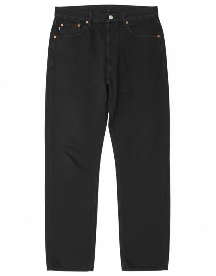 Replay Mens Tapered Jeans W32 L32 Black Cotton
