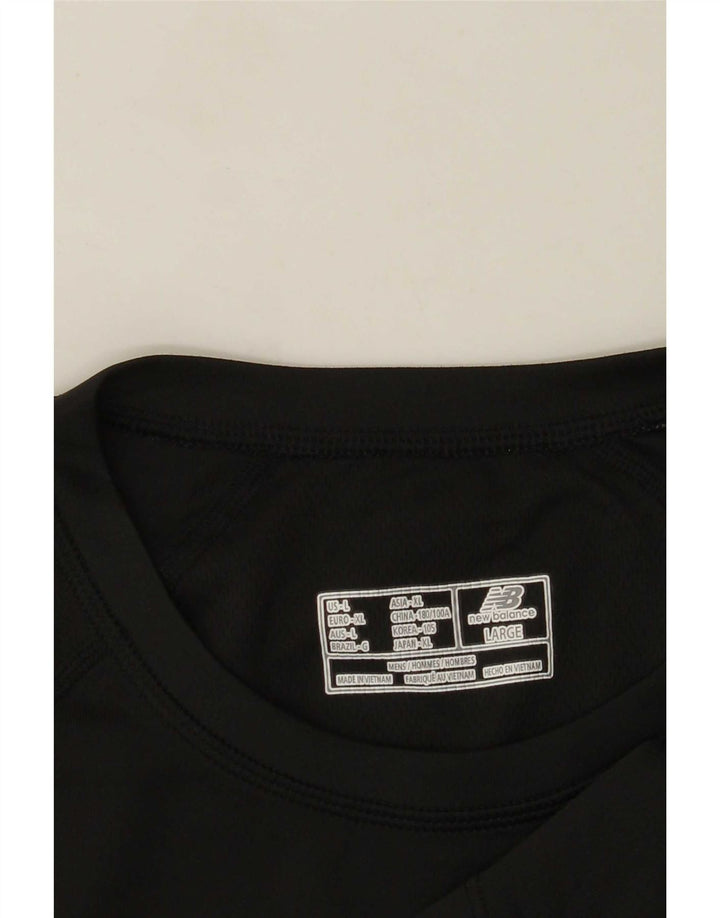 New Balance Mens T-Shirt Top Large Black