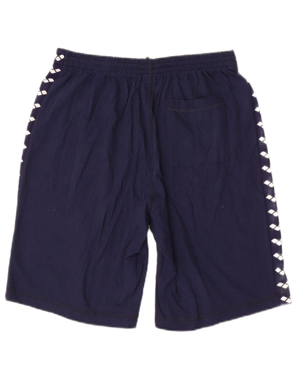 Arena Womens S.S. Lazio Graphic Sport Shorts UK 18 XL  Navy Blue Cotton