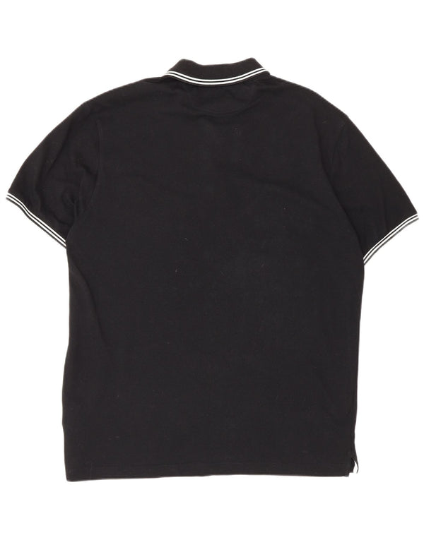 Champion Mens Easy Fit Polo Shirt Large Black Cotton