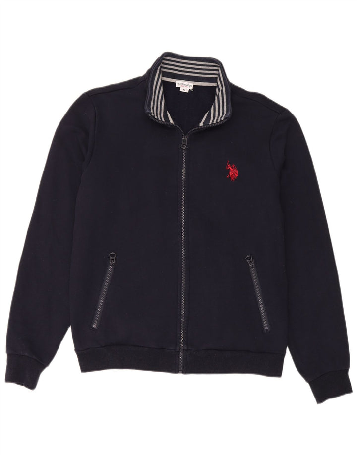 U.S. Polo Assn. Mens Graphic Tracksuit Top Jacket Medium Navy Blue