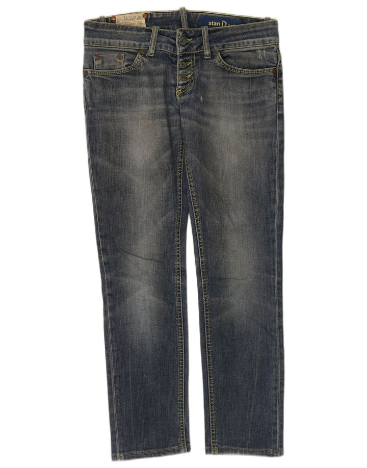Dondup Womens Straight Jeans W29 L28 Blue Cotton