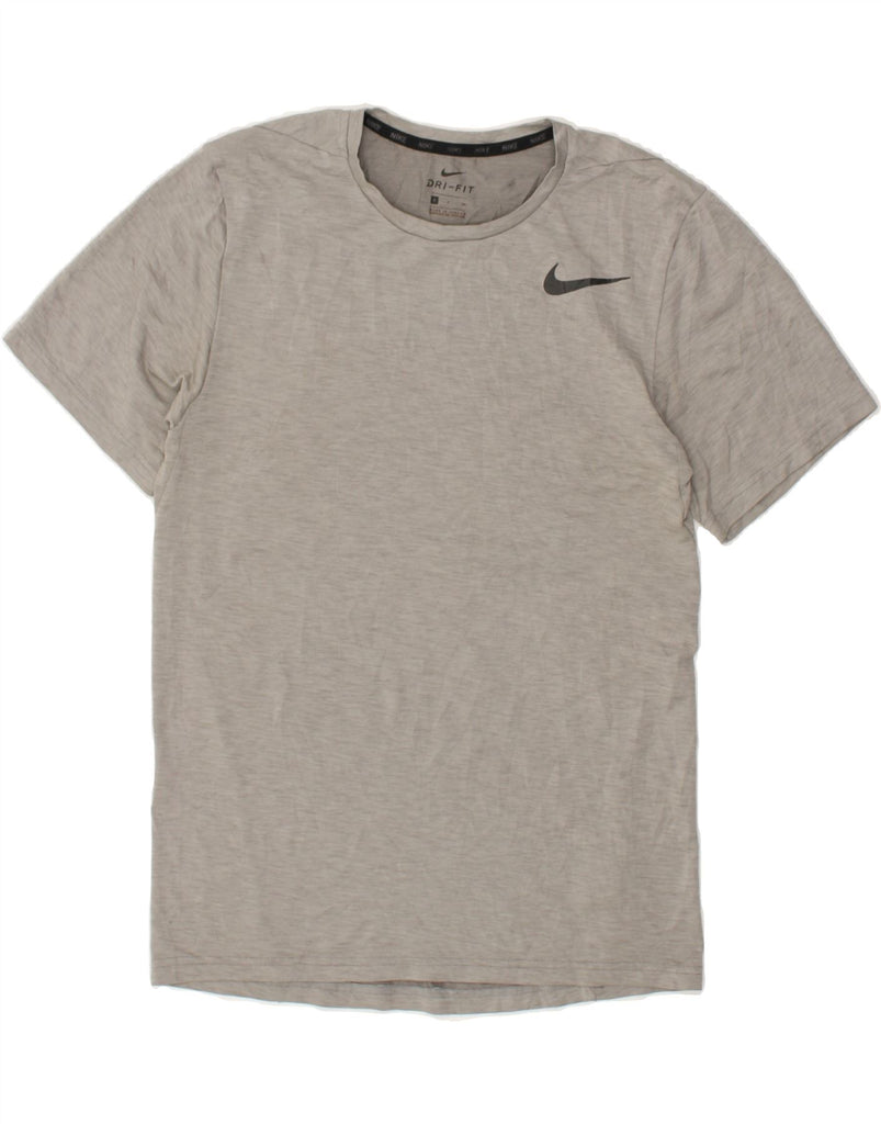 NIKE Mens Dri Fit T-Shirt Top Small Grey Polyester | Vintage Nike | Thrift | Second-Hand Nike | Used Clothing | Messina Hembry 