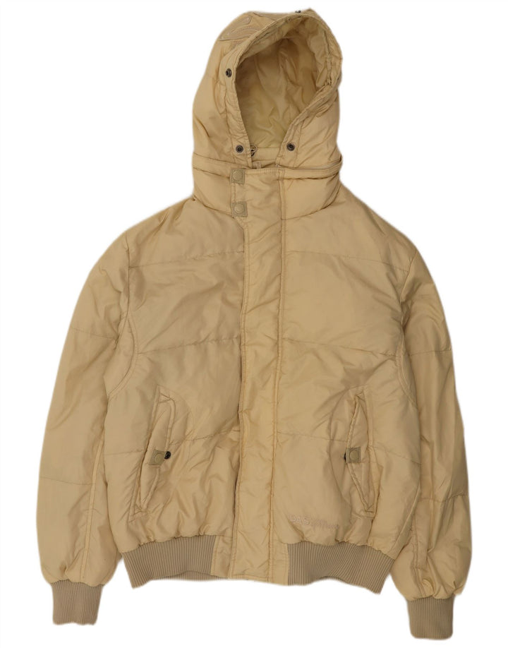 Gas Mens Graphic Hooded Padded Jacket UK 44 2XL Beige