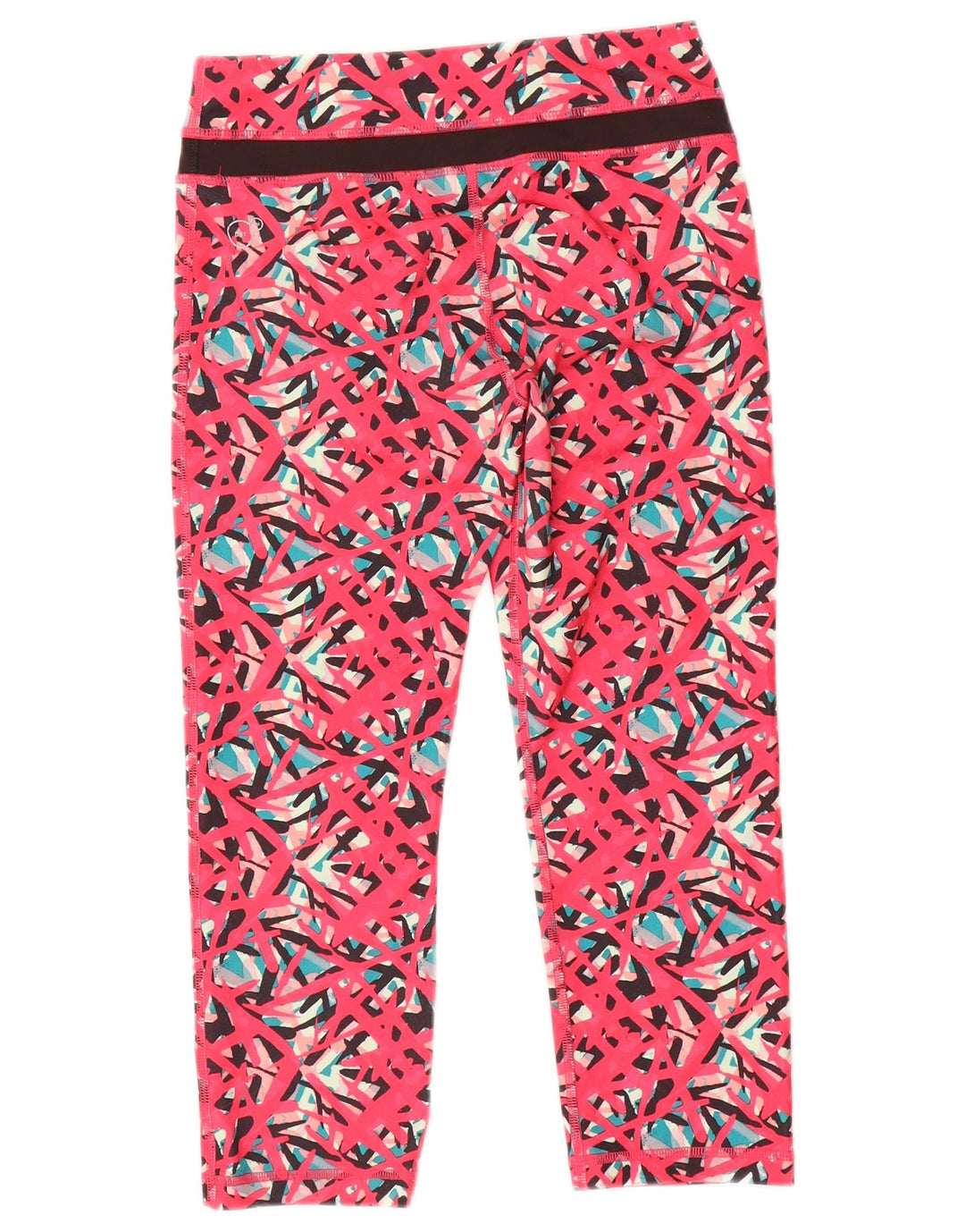 Puma Womens Capri Leggings UK 8 Small Pink Geometric