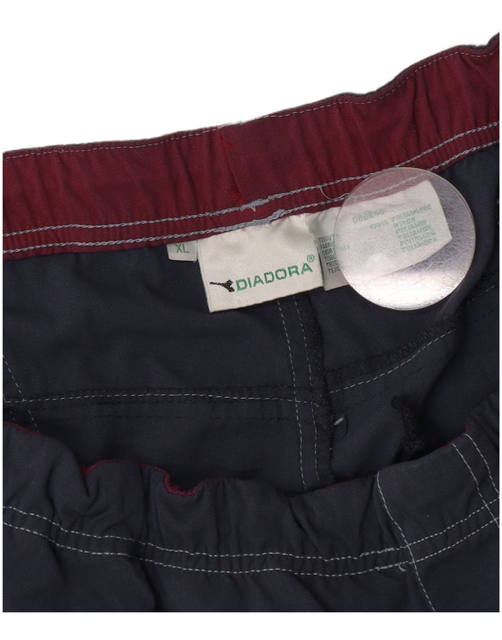 Diadora Mens Bermuda Sport Shorts XL  Navy Blue Polyamide