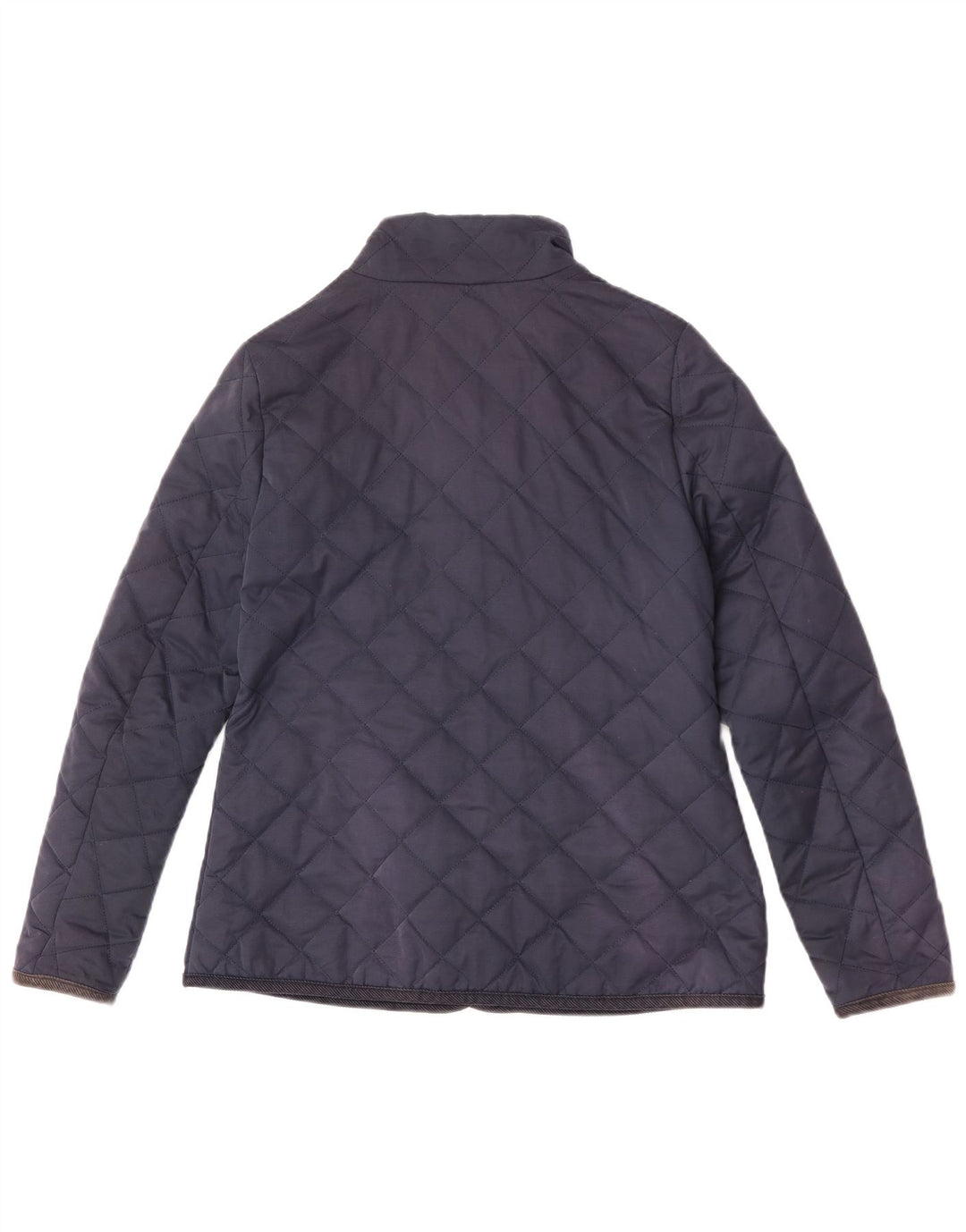 Fat Face Womens Quilted Jacket UK 12 Medium  Navy Blue Polyester