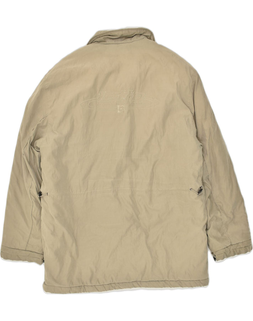 LOTTO Mens Windbreaker Jacket UK 44 2XL Beige Nylon | Vintage Lotto | Thrift | Second-Hand Lotto | Used Clothing | Messina Hembry 