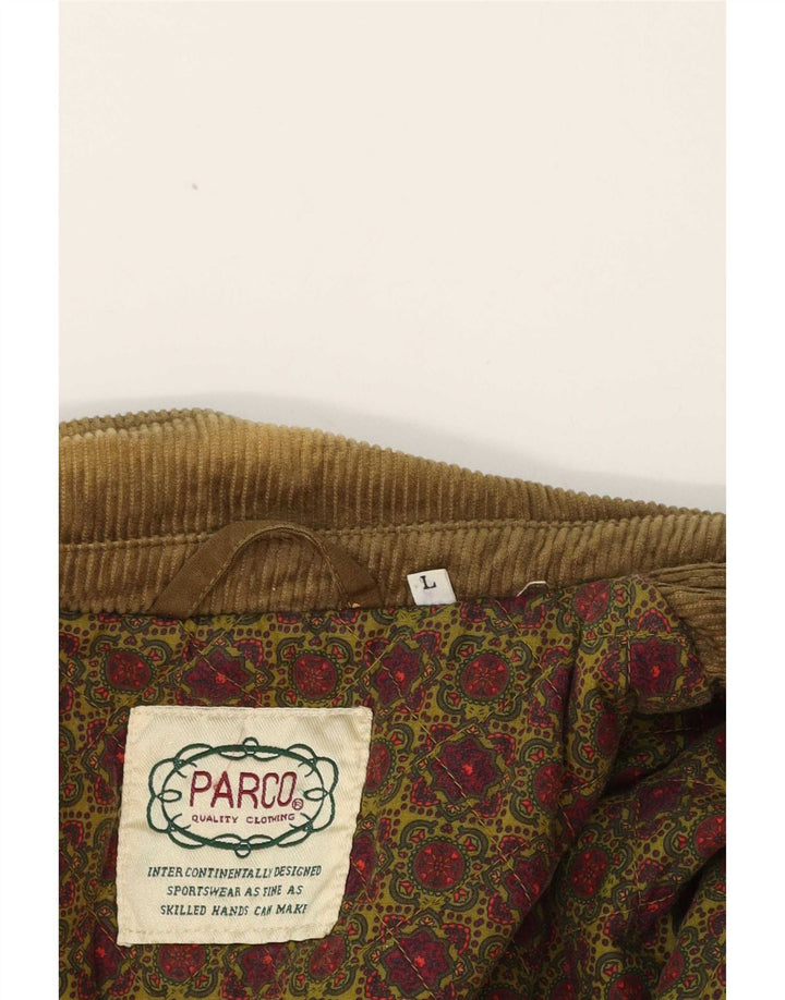 Vintage Mens Utility Jacket UK 40 Large Brown Cotton