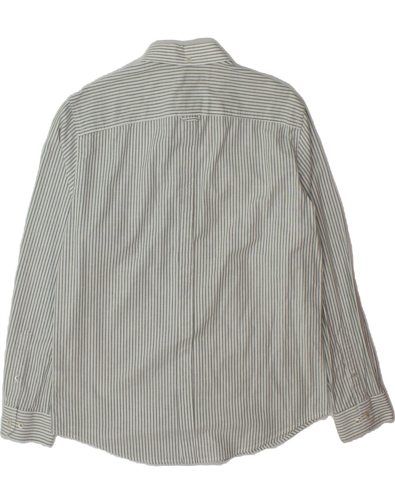 BEN SHERMAN Mens Shirt Large Green Striped Cotton Vintage Ben Sherman and Second-Hand Ben Sherman from Messina Hembry 