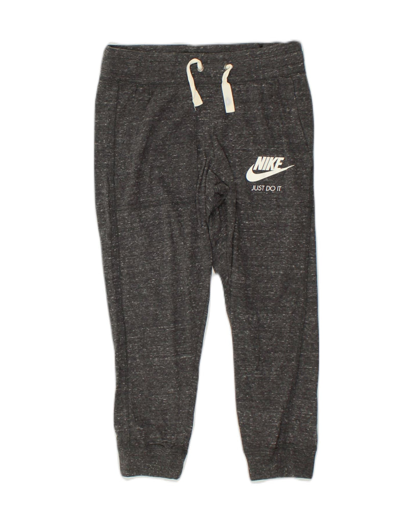 NIKE Womens Tracksuit Trousers Joggers UK 6 XS Grey Flecked Cotton | Vintage Nike | Thrift | Second-Hand Nike | Used Clothing | Messina Hembry 