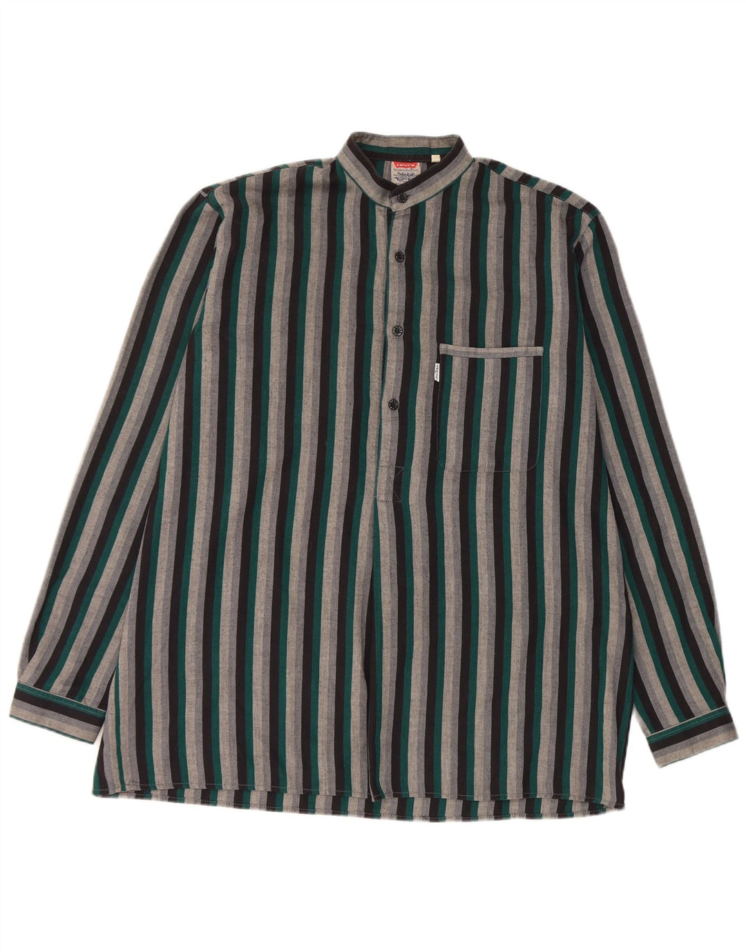 Levi's Mens Pullover Shirt Size 40 Medium Multicoloured Striped Polyester