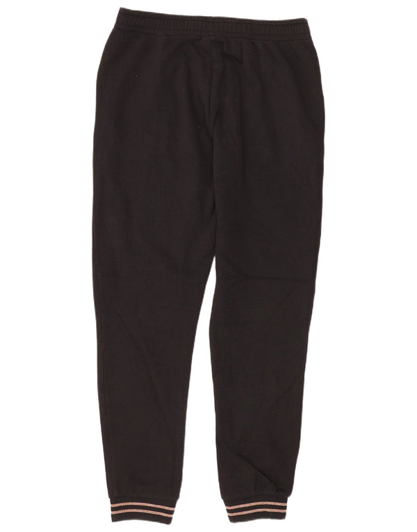 Puma Womens Graphic Tracksuit Trousers Joggers UK 10 Small  Black Cotton