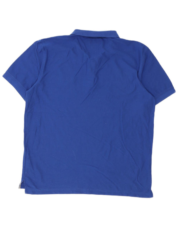 Tommy Hilfiger Mens Regular Fit Polo Shirt 2XL Blue Colourblock Cotton