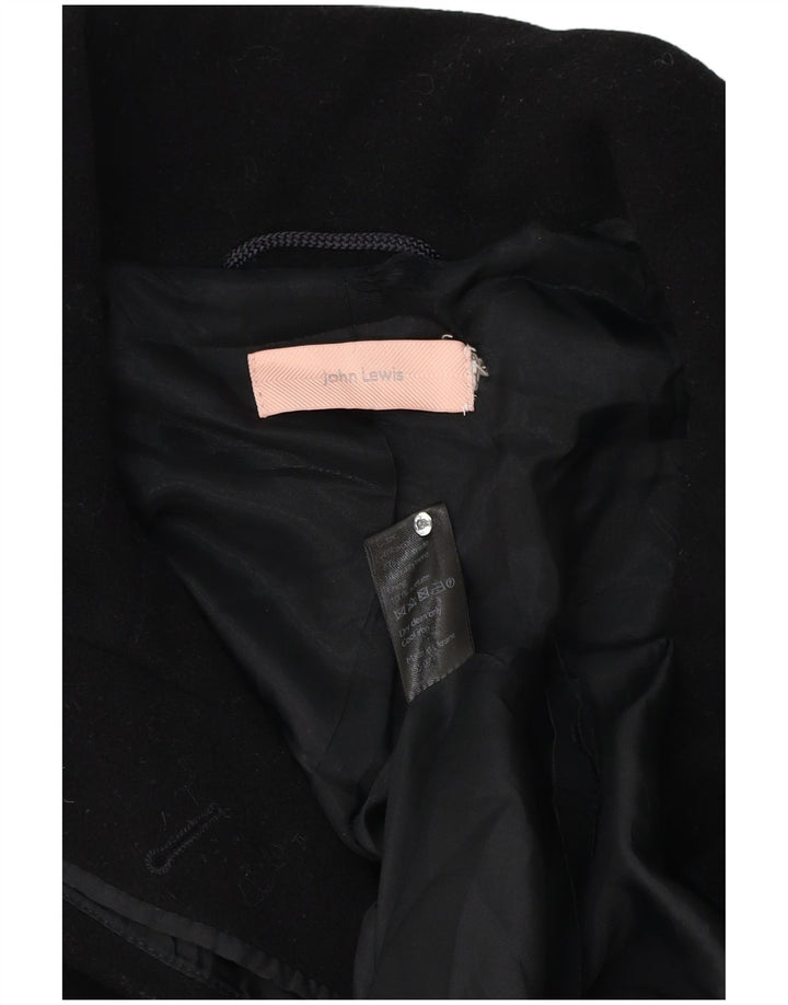 John Lewis Womens Overcoat UK 18 XL Black Wool