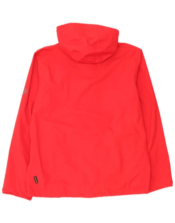 Jack Wolfskin Mens Hooded Rain Jacket UK 40/42 Large Red Nylon