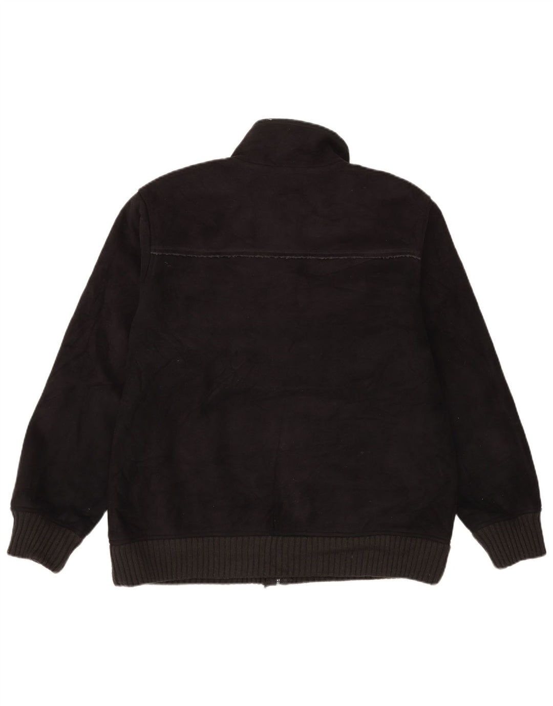 Marks & Spencer Mens Sherpa Fleece Jacket UK 40 Large Black Polyester