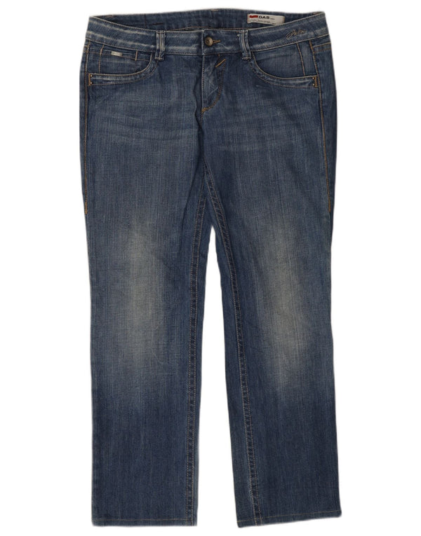 GAS Womens Straight Jeans W33 L30 Blue Cotton