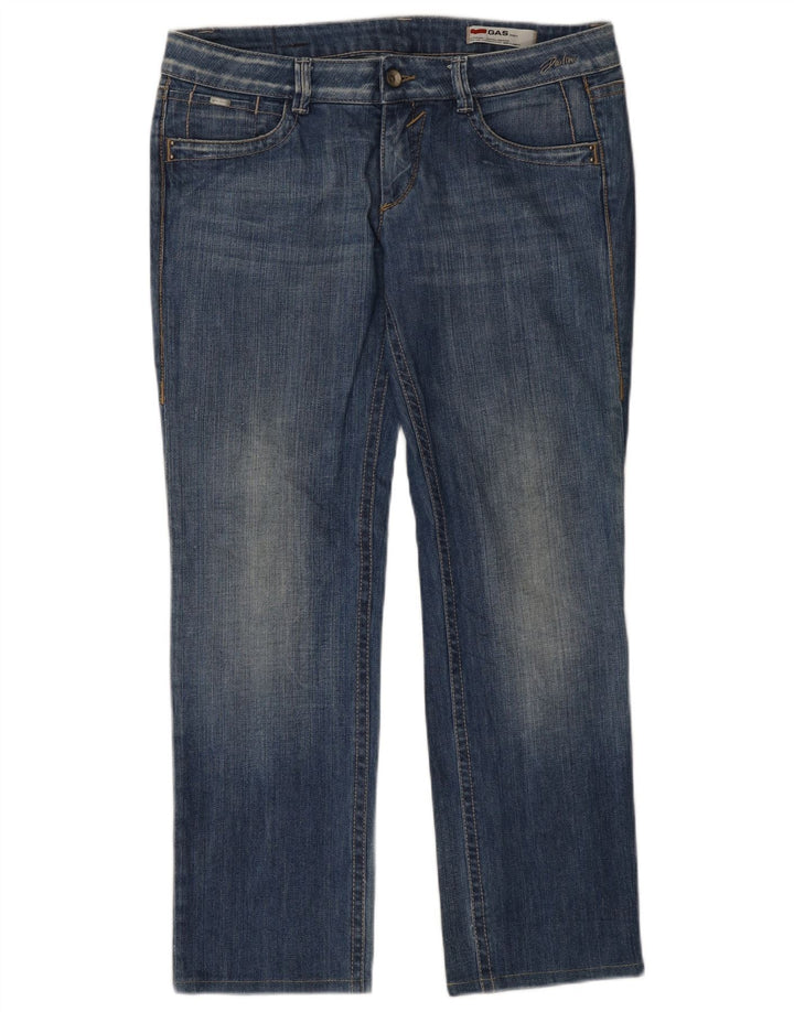 GAS Womens Straight Jeans W33 L30 Blue Cotton