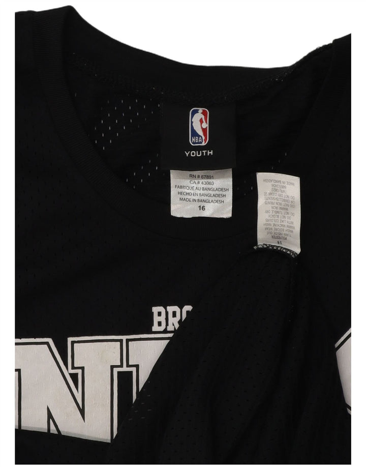 NBA Boys Brooklyn Nets Graphic Vest Top 15-16 Years Black Polyester