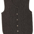 Vintage Mens Sleeveless Cardigan Sweater Small Grey Acrylic