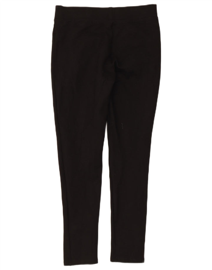 Zara Womens Slim Cropped Trousers Medium W28 L25 Black Viscose
