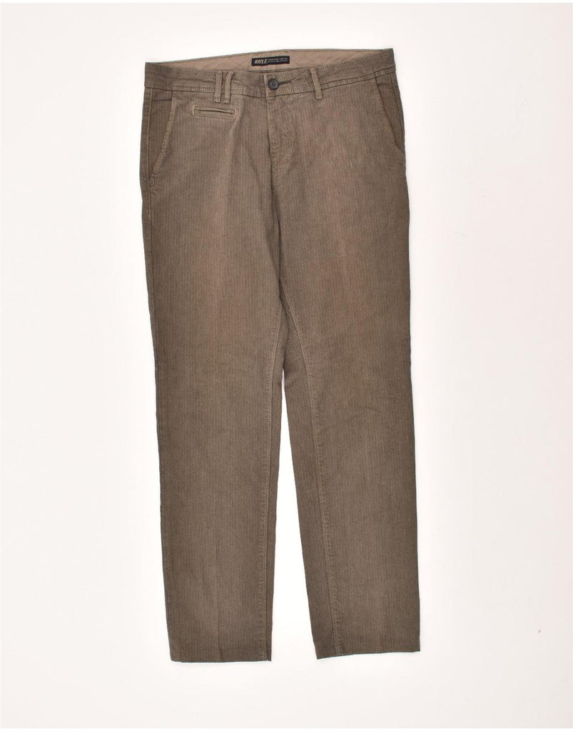 RIFLE Mens Straight Chino Trousers W32 L30  Brown Cotton | Vintage Rifle | Thrift | Second-Hand Rifle | Used Clothing | Messina Hembry 