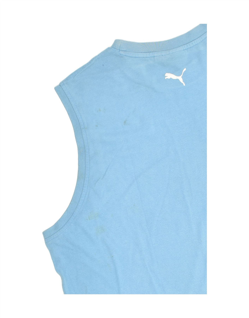 PUMA Mens Graphic Vest Top XL Blue | Vintage Puma | Thrift | Second-Hand Puma | Used Clothing | Messina Hembry 