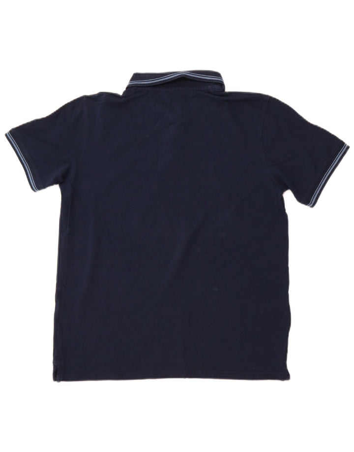 CARRERA Mens Polo Shirt Large Navy Blue Cotton