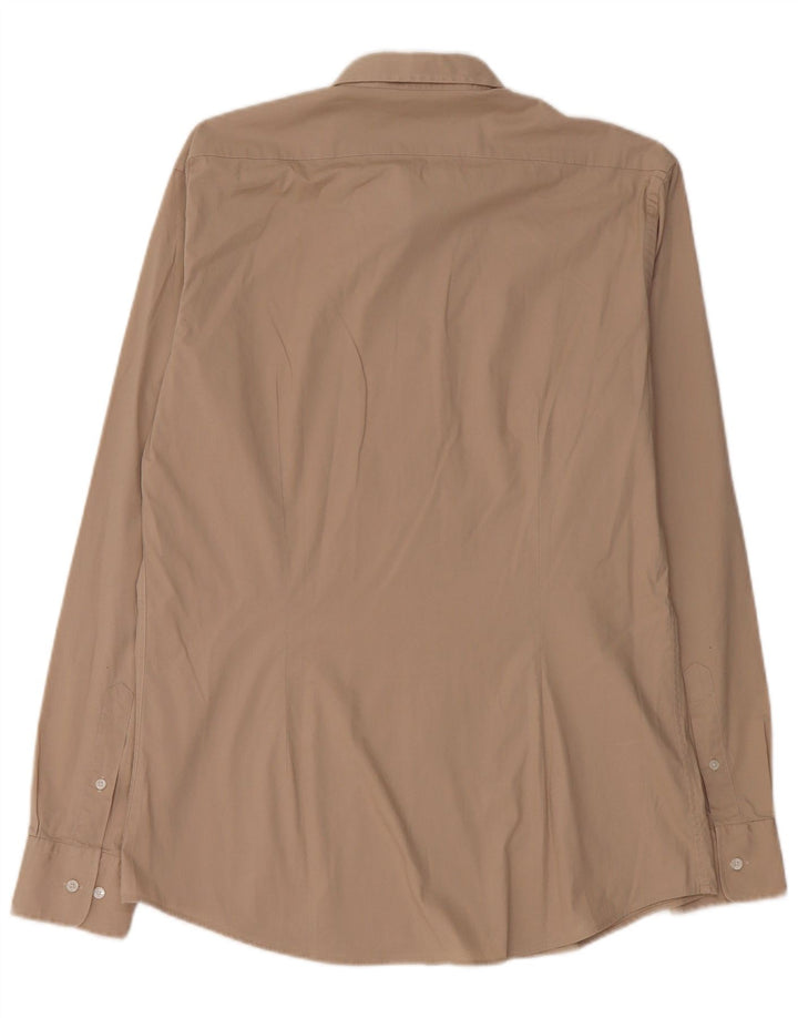 CALVIN KLEIN Mens Slim Fit Shirt XL Beige