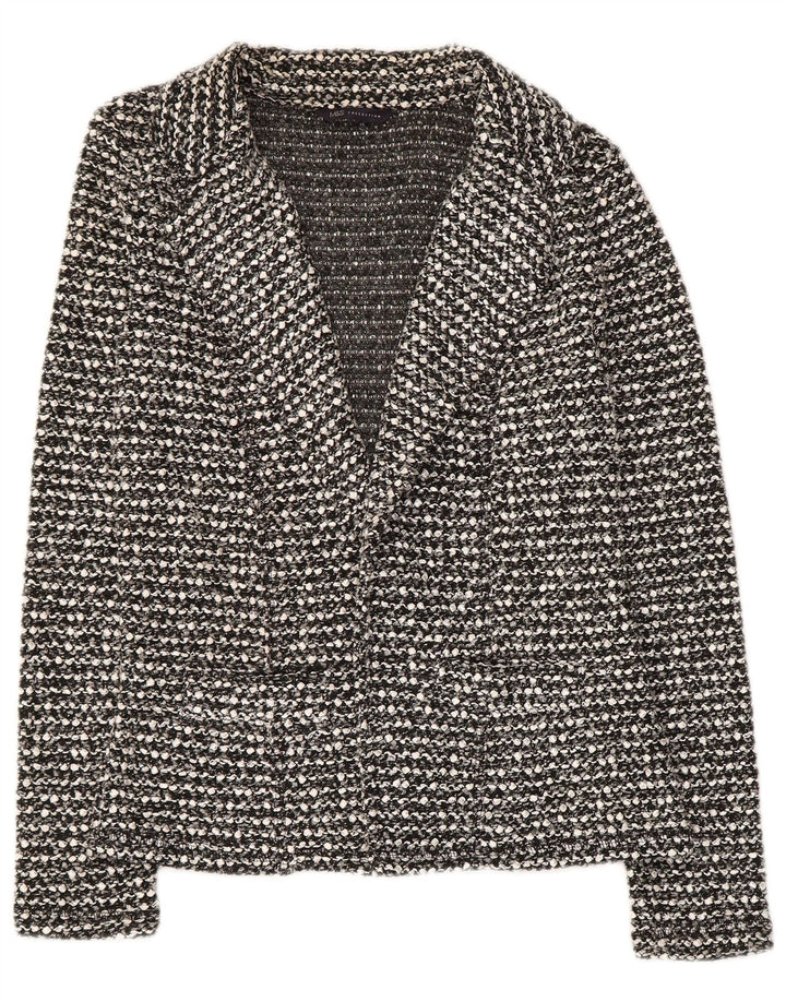 Marks & Spencer Womens Open Blazer Jacket UK 8 Small Black Flecked