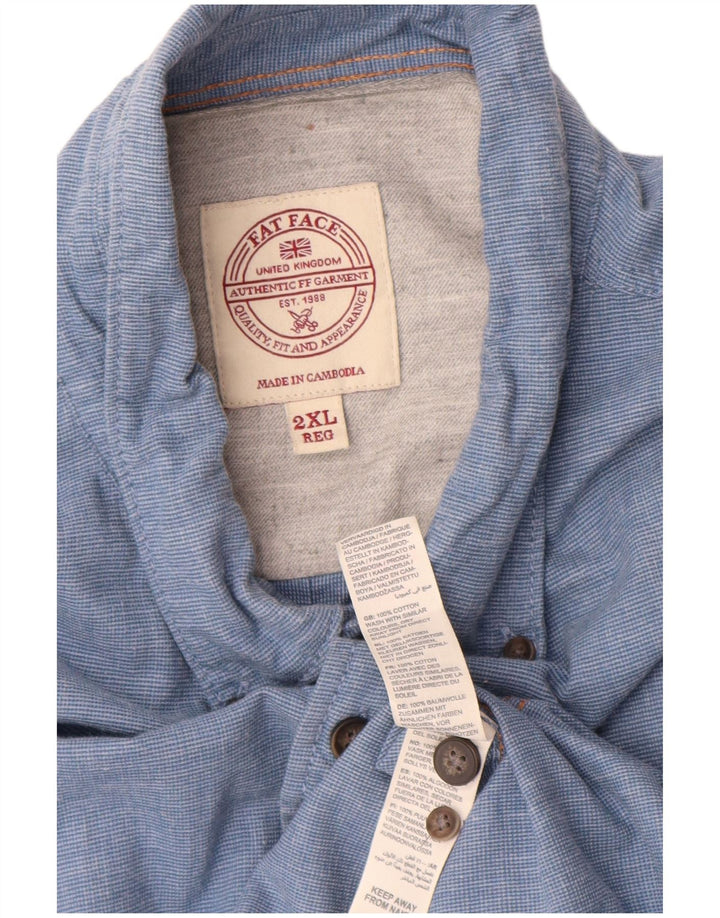 Fat Face Mens Shirt 2XL Blue Pinstripe Cotton