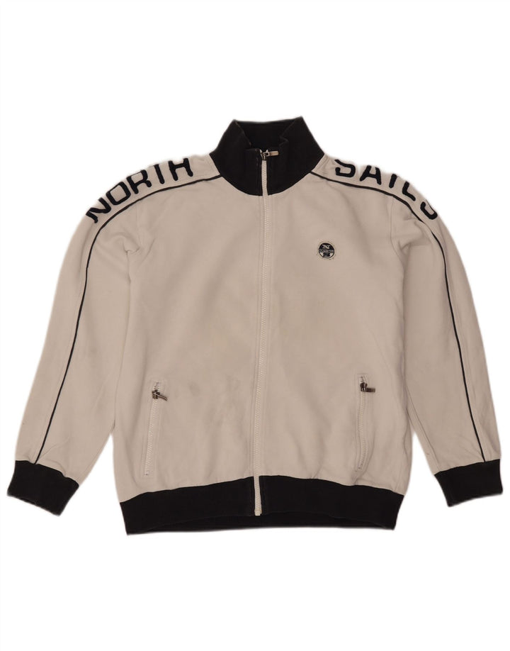 North Sails Girls Tracksuit Top Jacket 11-12 Years White Colourblock