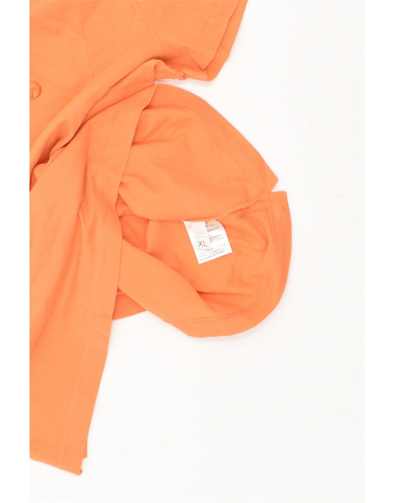 SERGIO TACCHINI Womens Polo Shirt UK 18 XL Orange Cotton | Vintage Sergio Tacchini | Thrift | Second-Hand Sergio Tacchini | Used Clothing | Messina Hembry 