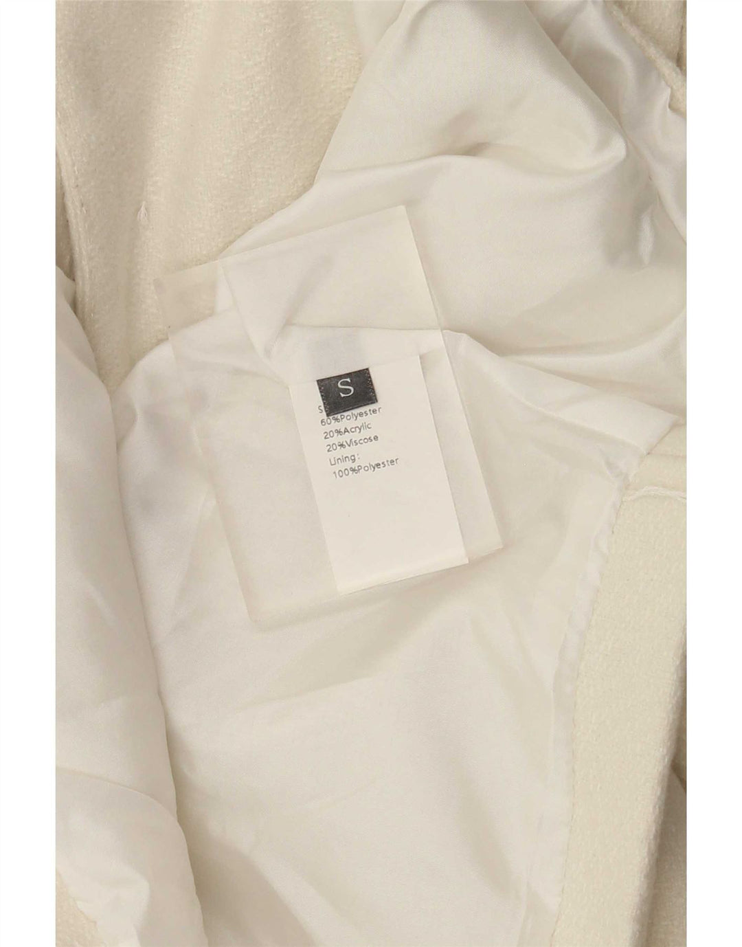 Vintage Womens Bolero Jacket UK 10 Small Off White Polyester