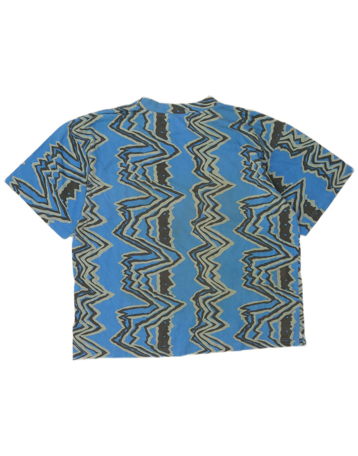 Mistral Mens T-Shirt Top Medium Blue Geometric Cotton
