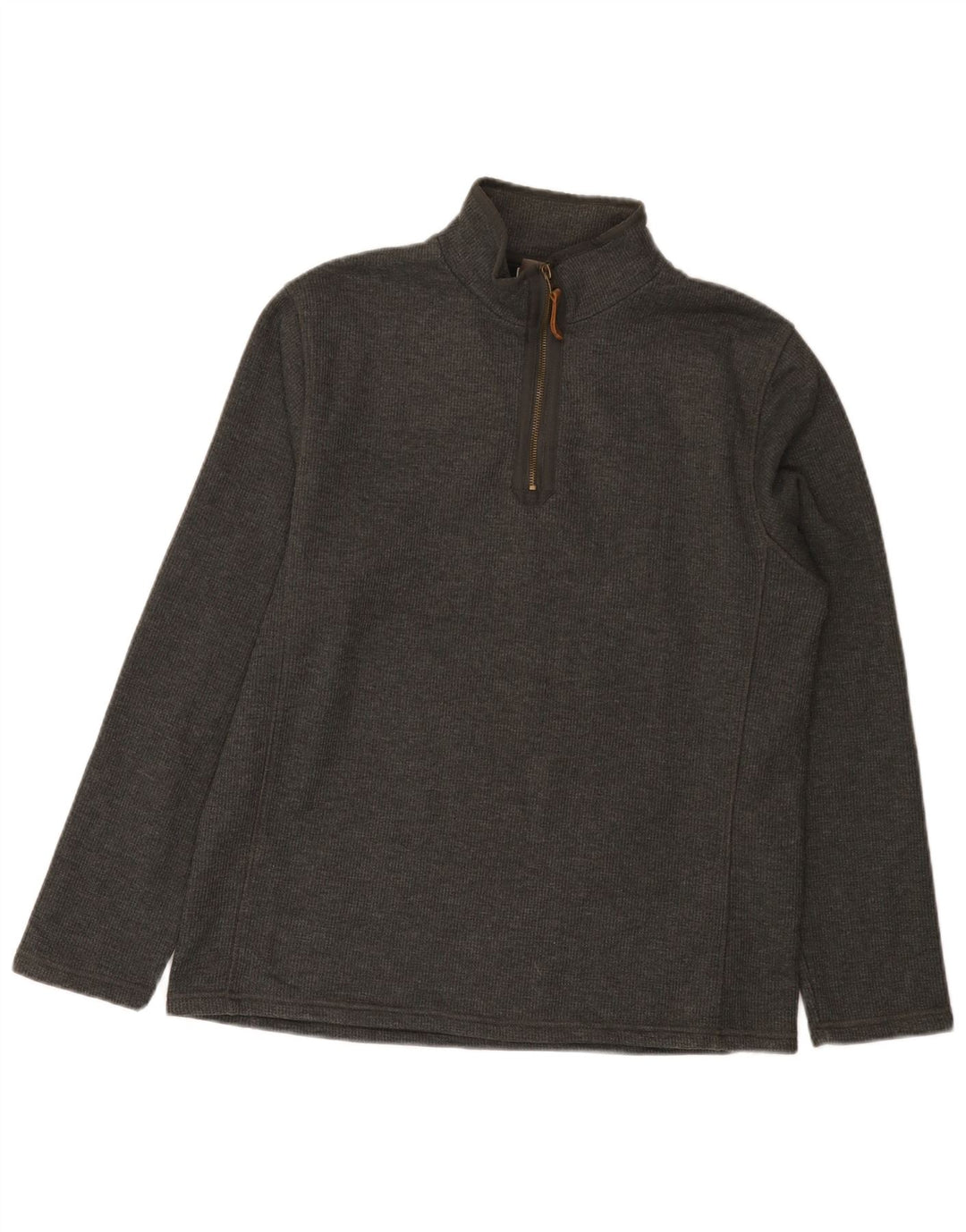 Mountain Warehouse Mens Zip Neck Sweatshirt Jumper Medium Grey Cotton