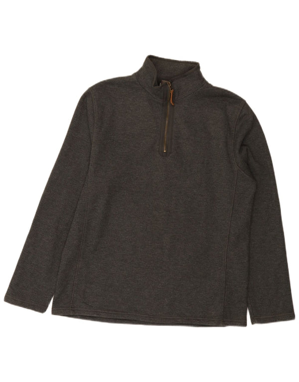 Mountain Warehouse Mens Zip Neck Sweatshirt Jumper Medium Grey Cotton