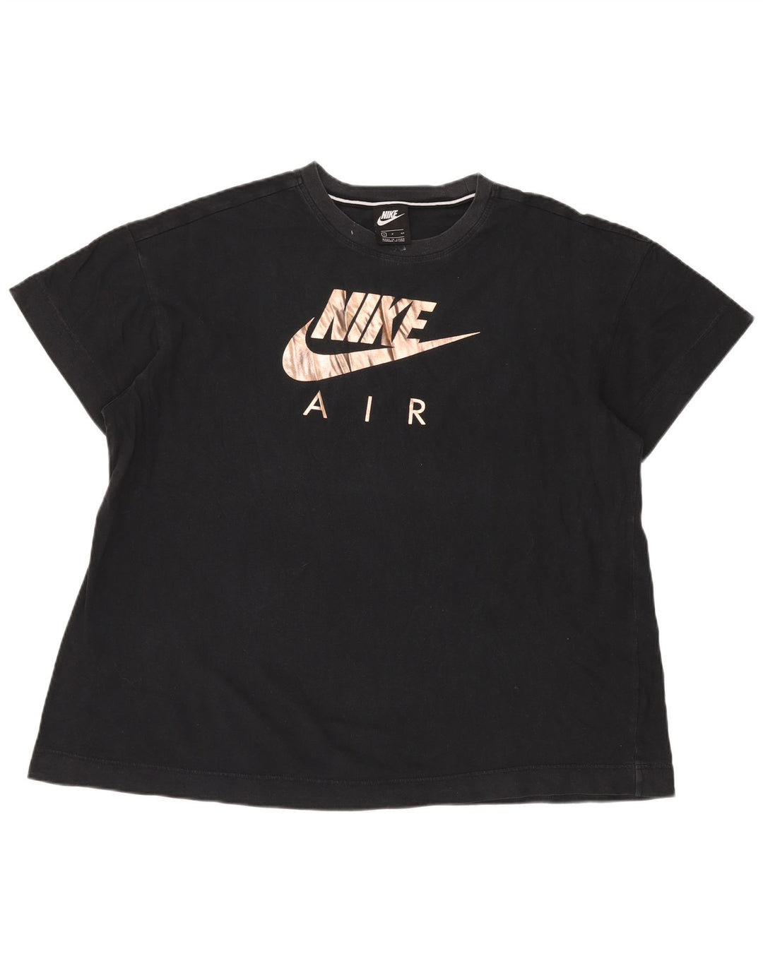 NIKE Womens Oversized Graphic T-Shirt Top UK 10 Small Black