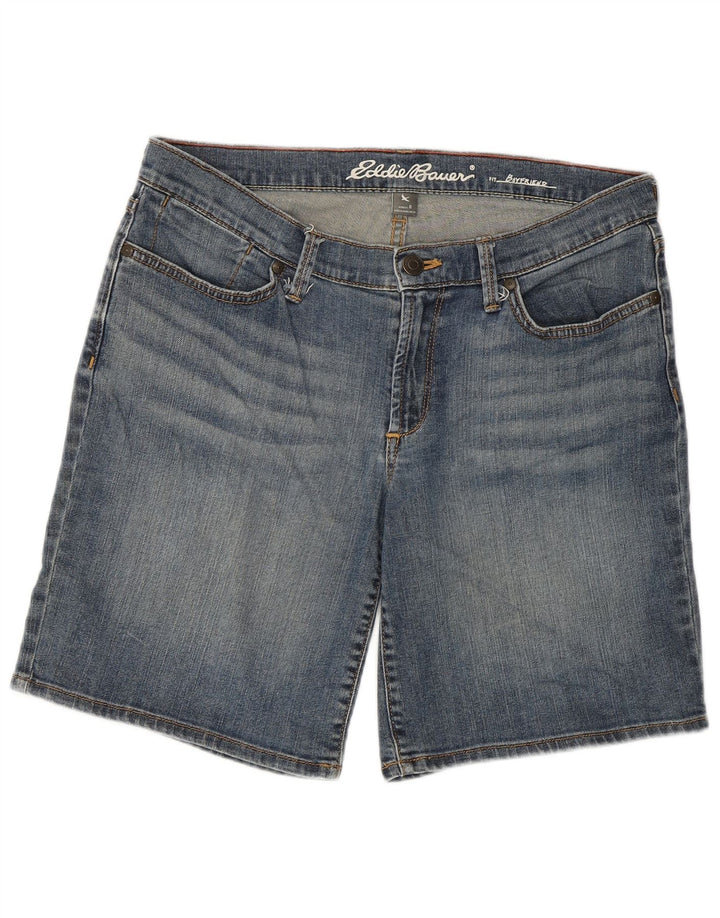 Eddie Bauer Womens Boyfriend Denim Shorts US 8 Medium W32  Blue Cotton