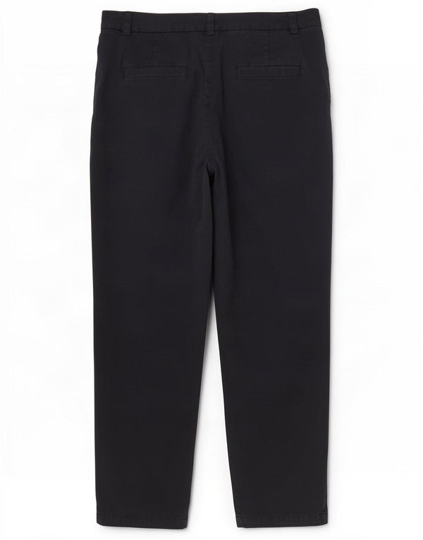 Marks & Spencer Womens Chino Trousers UK 12 Medium W34 L38 Navy Blue