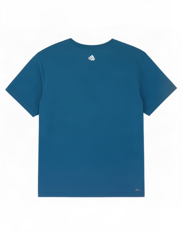 Adidas Mens Climalite Graphic T-Shirt Top XL Blue Colourblock Cotton