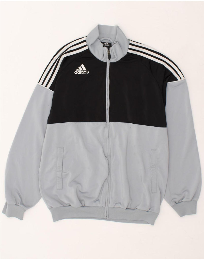 ADIDAS Mens Tracksuit Top Jacket UK 40/42 Medium Grey Colourblock | Vintage Adidas | Thrift | Second-Hand Adidas | Used Clothing | Messina Hembry 